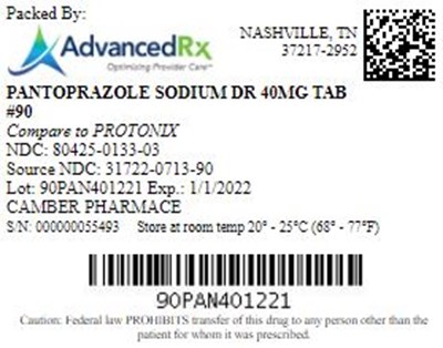 Pantoprazole Sodium Dr 40mg Tab Qty 90 Ndc 80425 0133